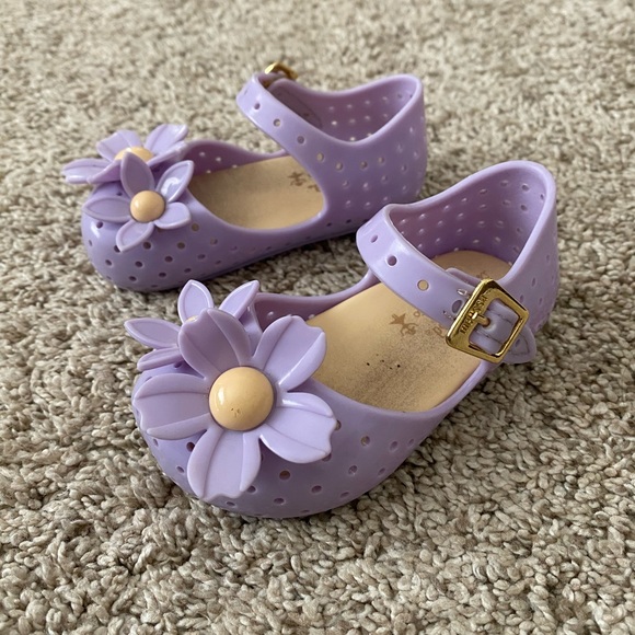Mini Melissa toddler Lilac Furadinha flower BB Sandals size 5 - Picture 11 of 13